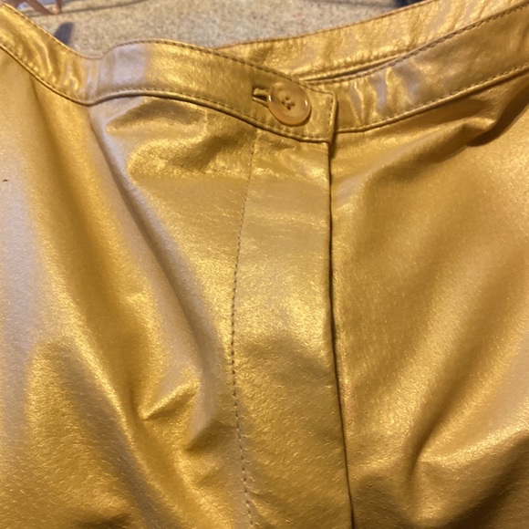Vintage gold leather pants - Picture 5 of 5